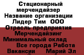 Стационарный мерчендайзер › Название организации ­ Лидер Тим, ООО › Отрасль предприятия ­ Мерчендайзинг › Минимальный оклад ­ 13 000 - Все города Работа » Вакансии   . Марий Эл респ.,Йошкар-Ола г.